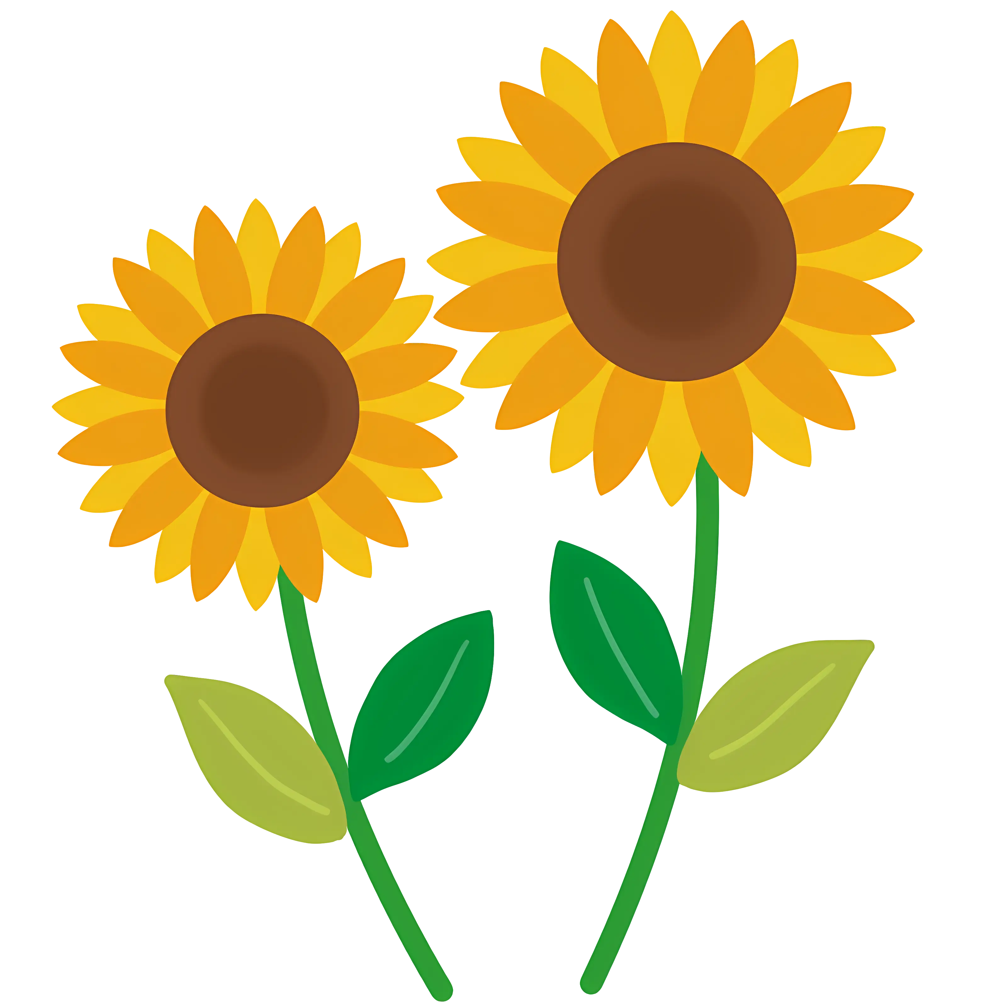 Bright Yellow Sunflowers Illustration