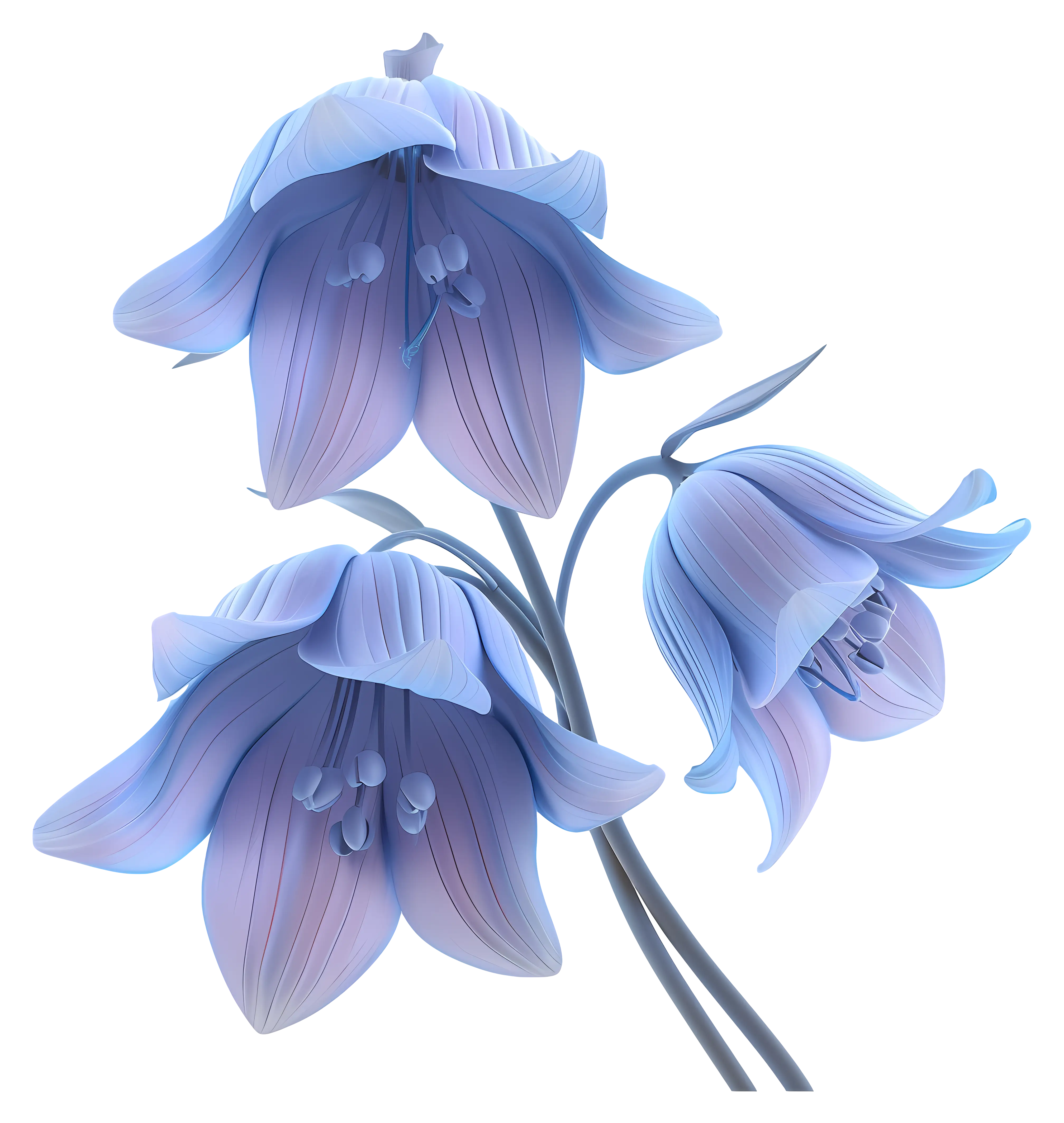 Blue Flowers in Bloom