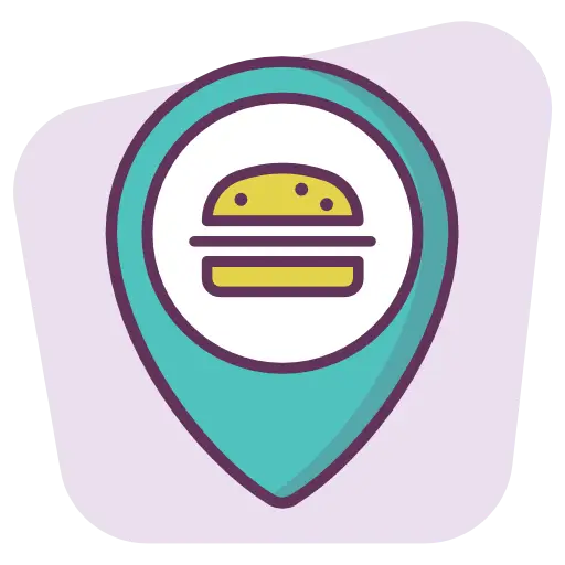 Burger Location Icon for Food Finder