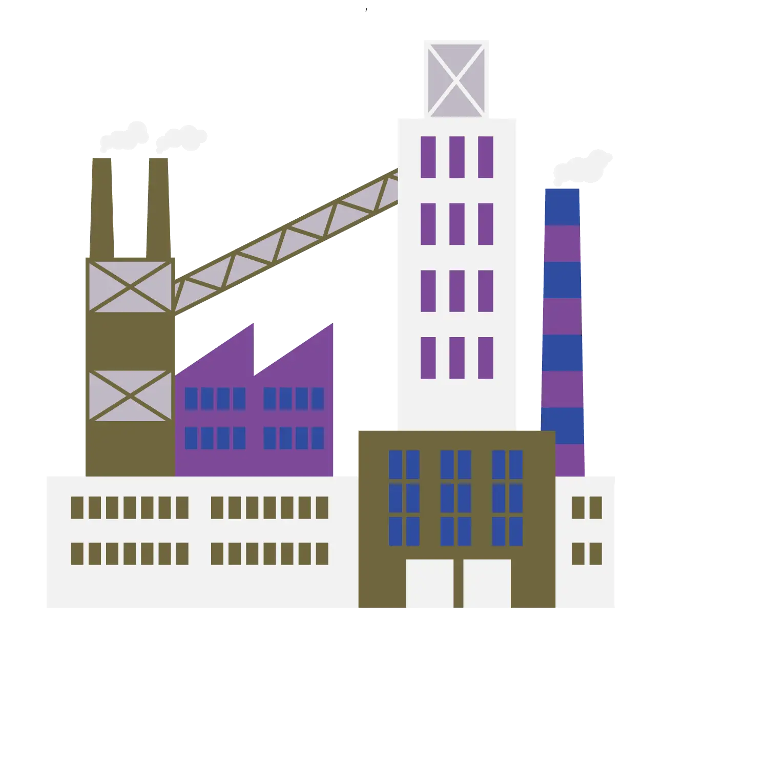 Industrial Factory Illustration