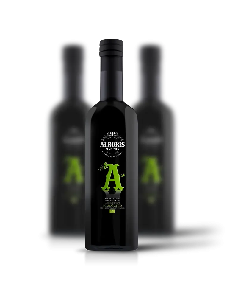 Elegant Black Bottle with Green Label