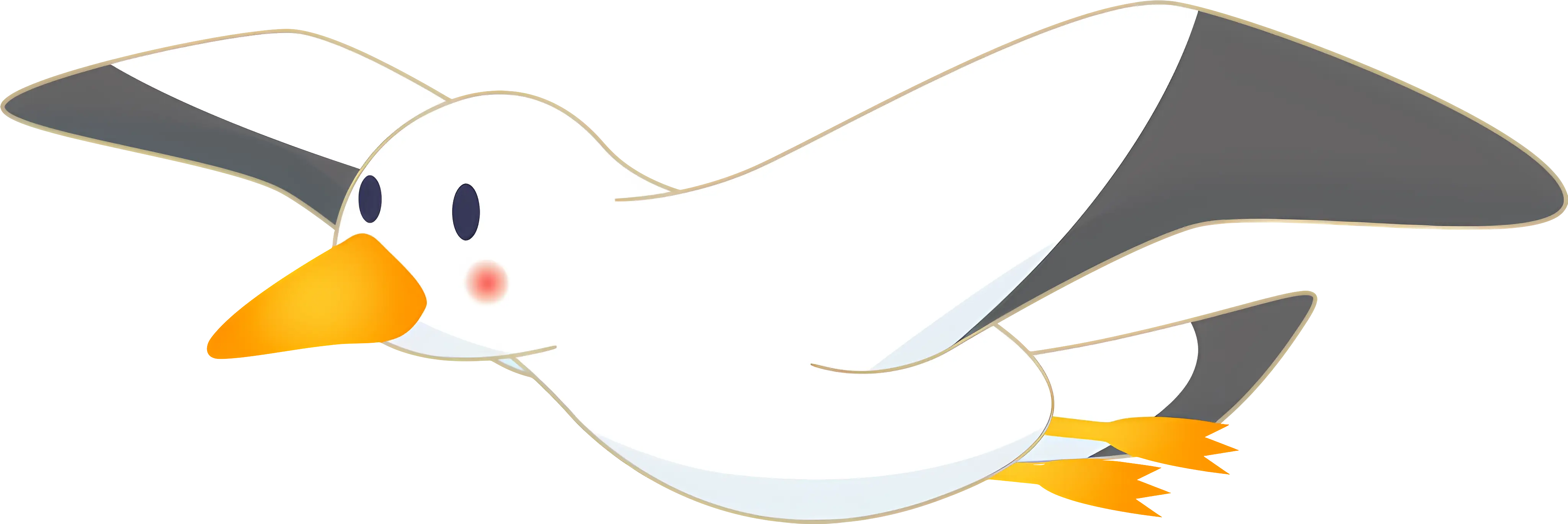 Flying Seagull Illustration
