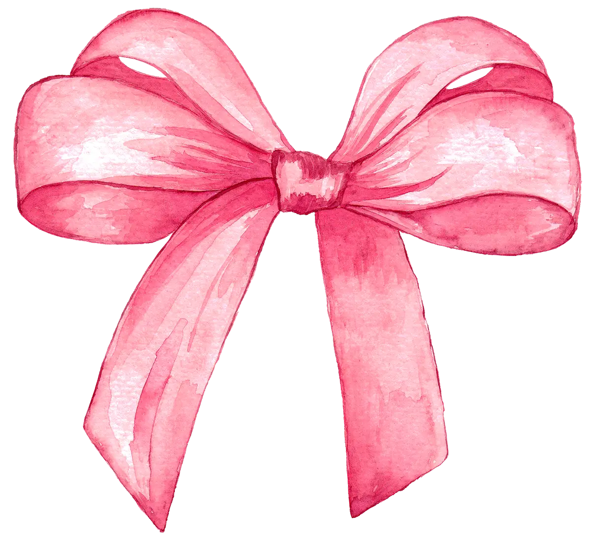 Pink Ribbon Bow Illustration