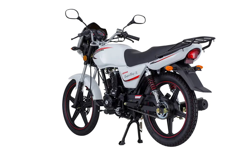 White Motorcycle with Sleek Design