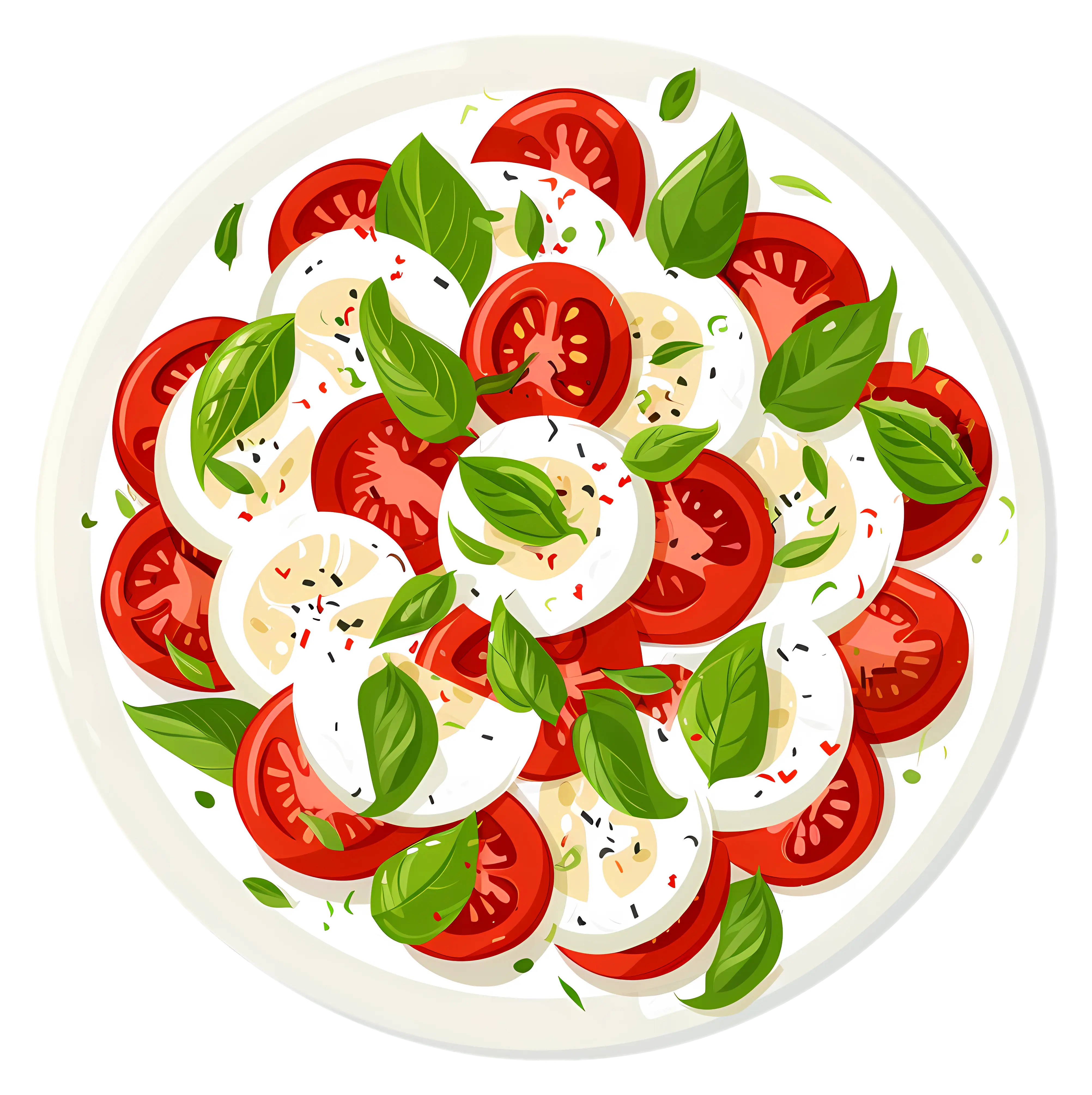 Fresh Caprese Salad with Tomatoes, Mozzarella, and Basil