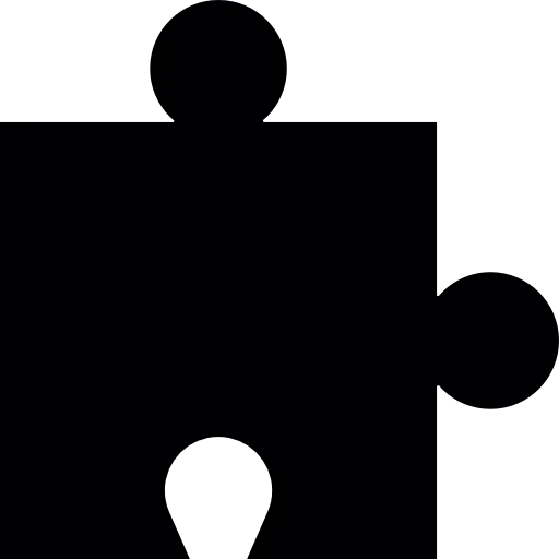 Minimalist Black Puzzle Piece Design