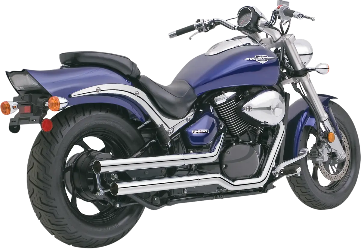 Stylish Blue Cruiser Motorcycle