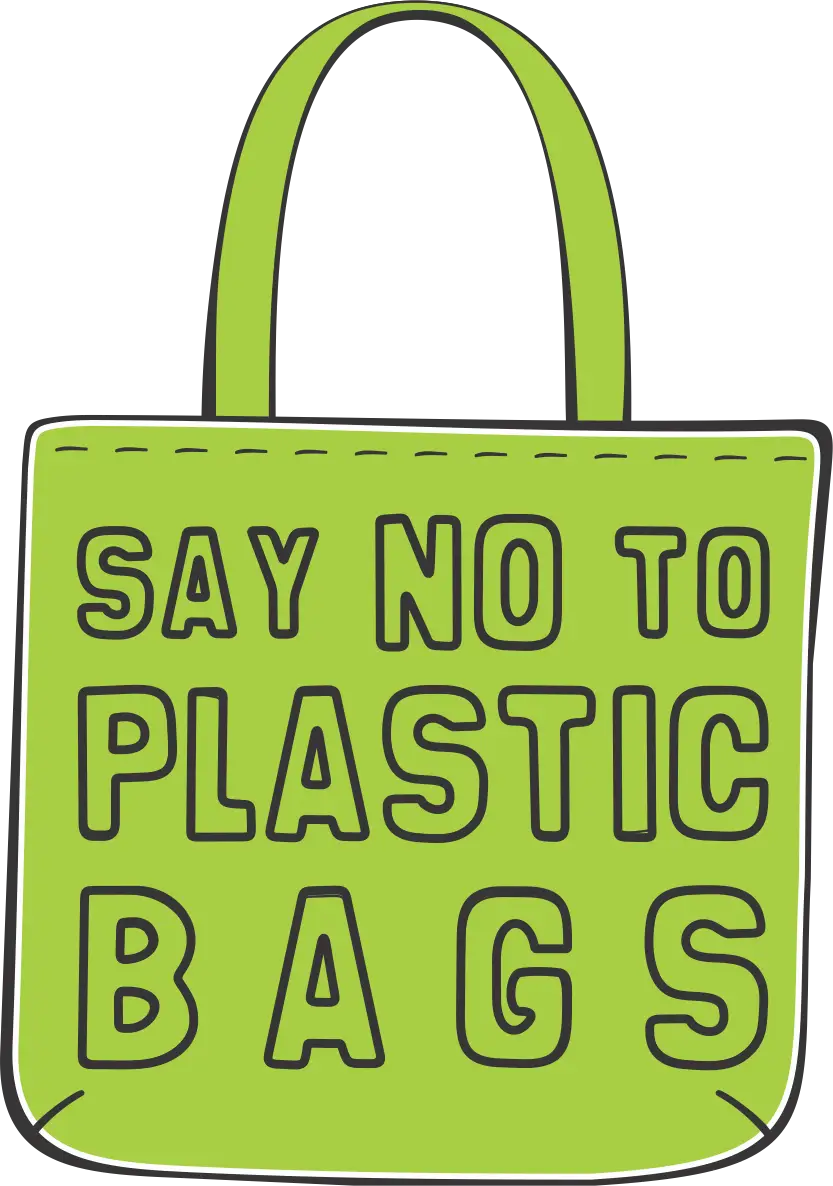 Say No to Plastic Bags Sign