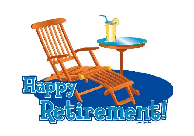 Happy Retirement Chair and Table
