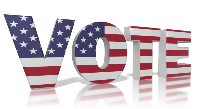 Vote with American Flag