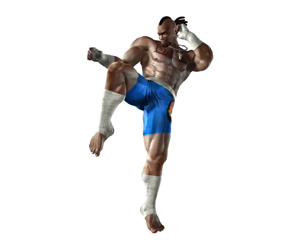 Fighter Character in Dynamic Action Pose