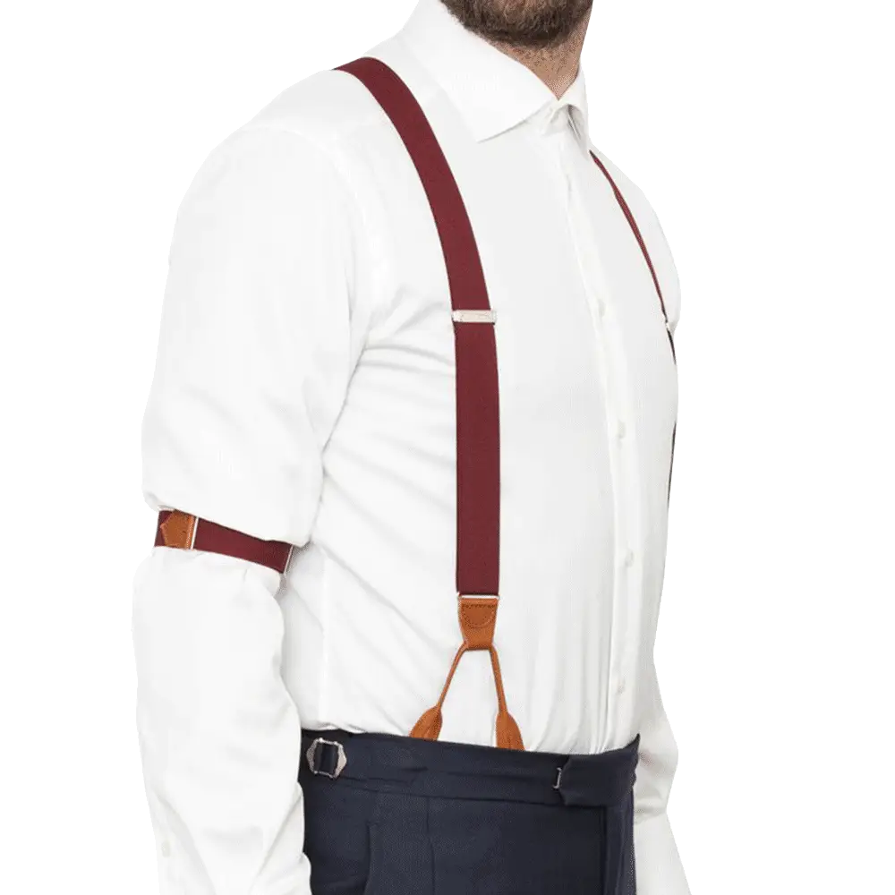 Man Wearing Suspenders