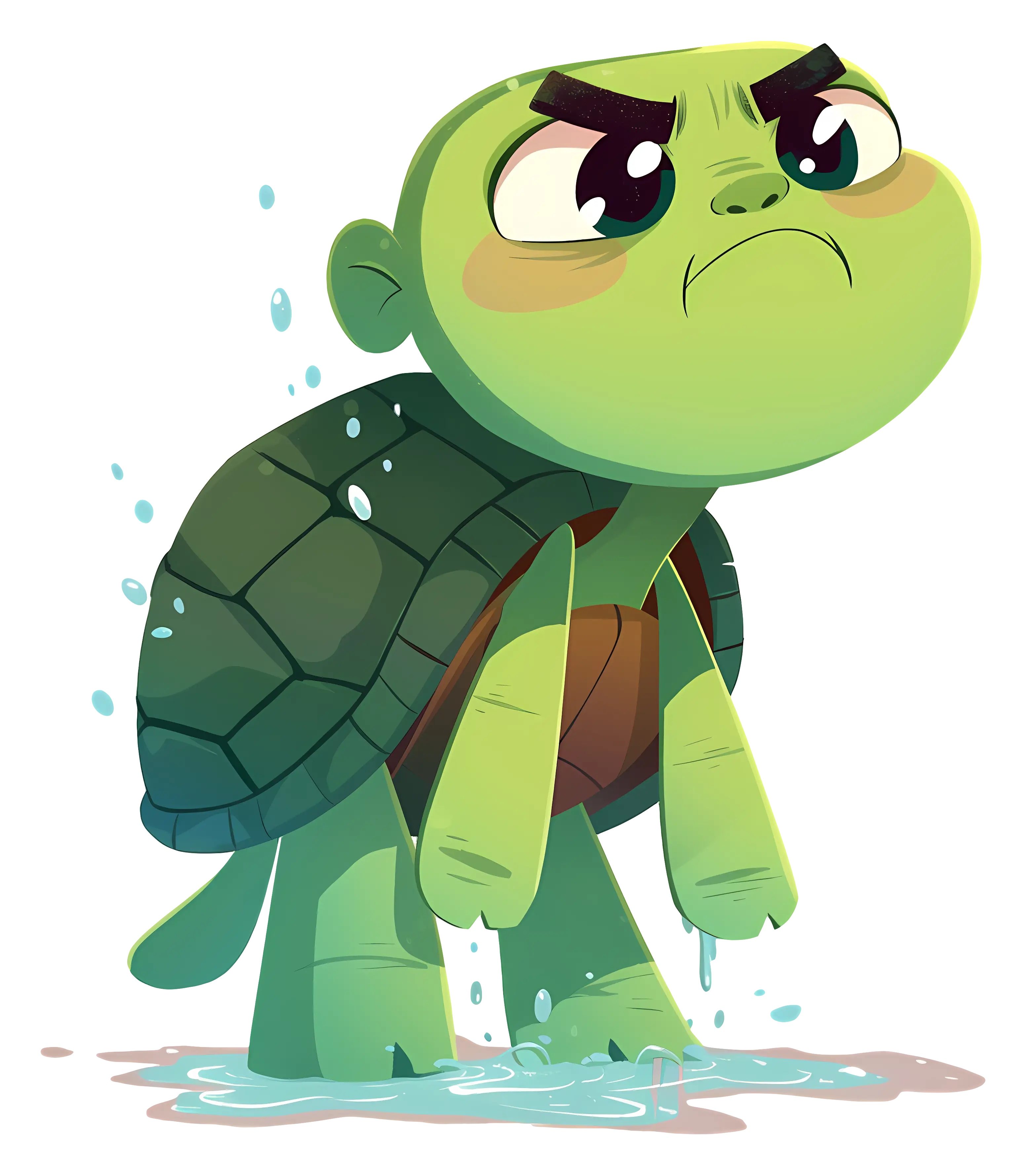 Angry Cartoon Turtle