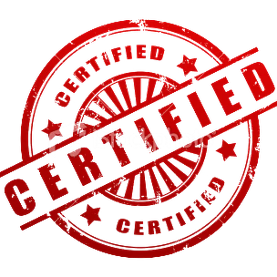 Certified Red Stamp Design
