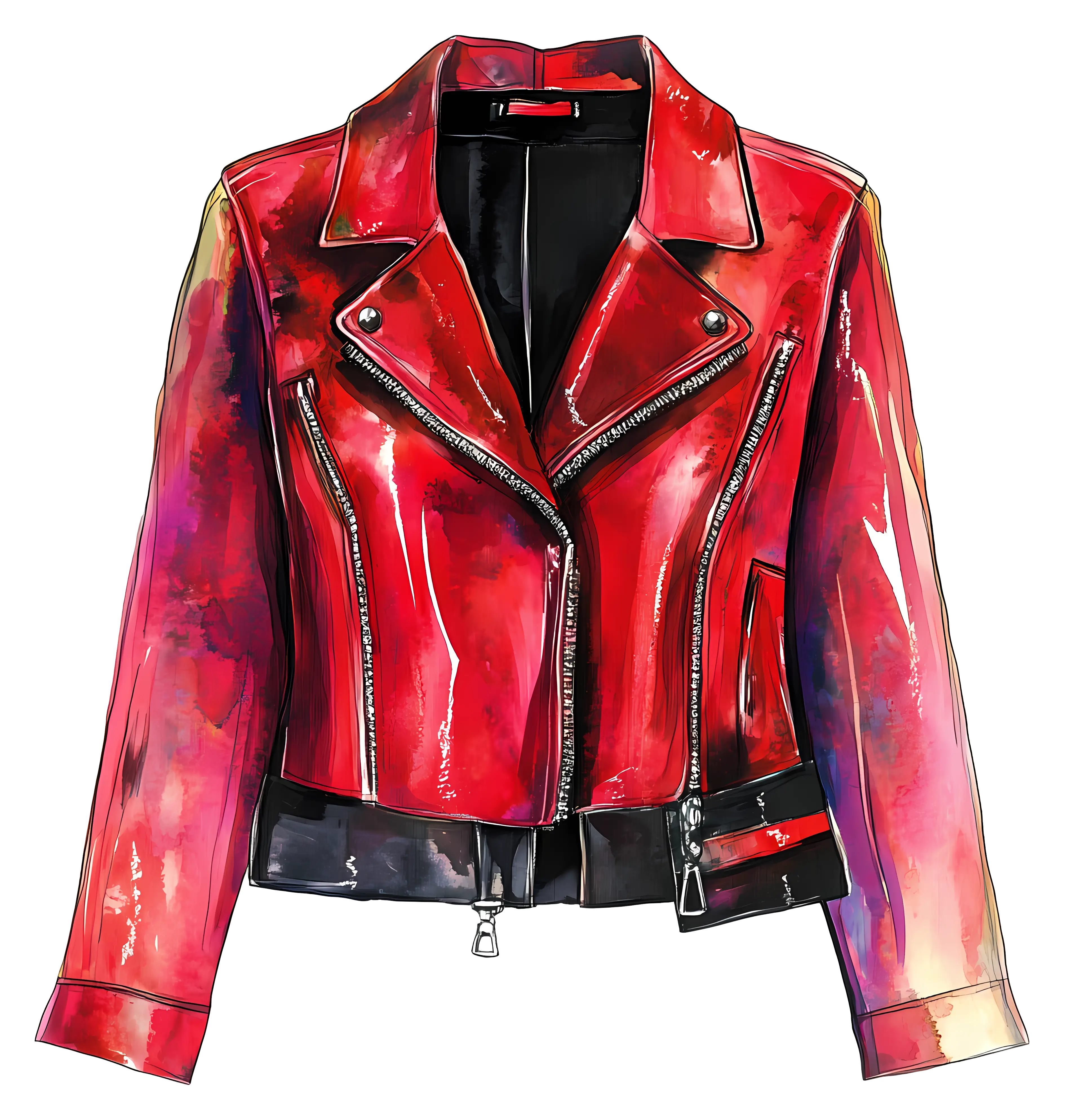 Stylish Red Leather Jacket