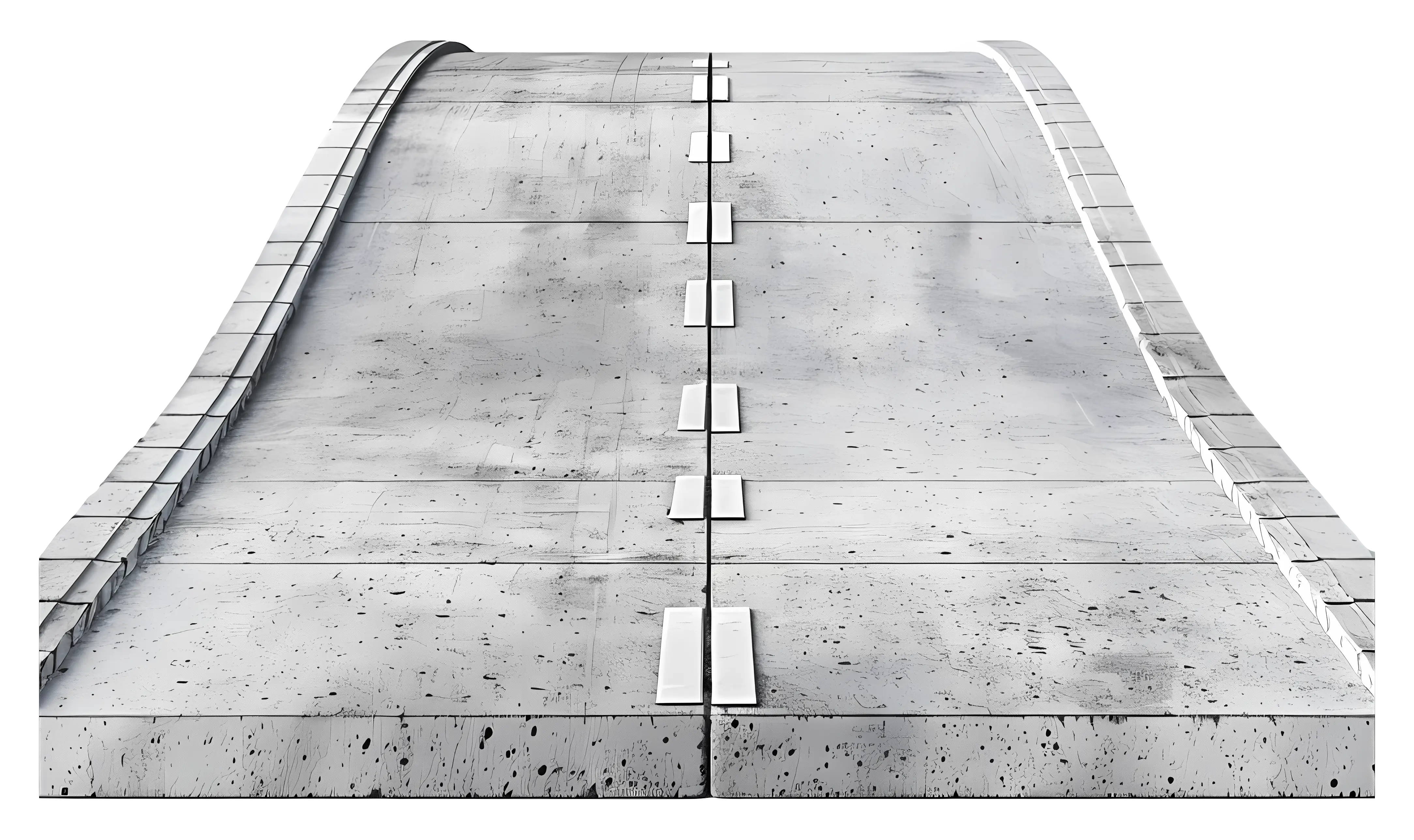 Concrete Road with Markings