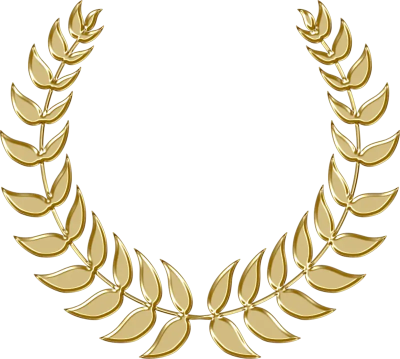 Golden Laurel Wreath Design