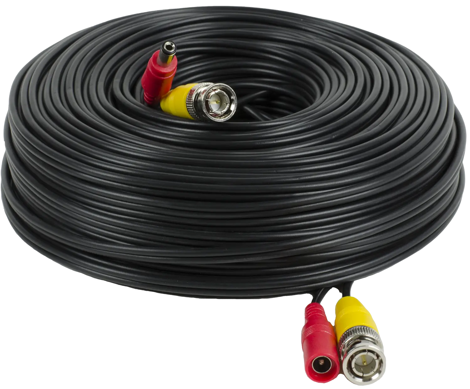 Coaxial Cable Roll with Yellow and Red Ports