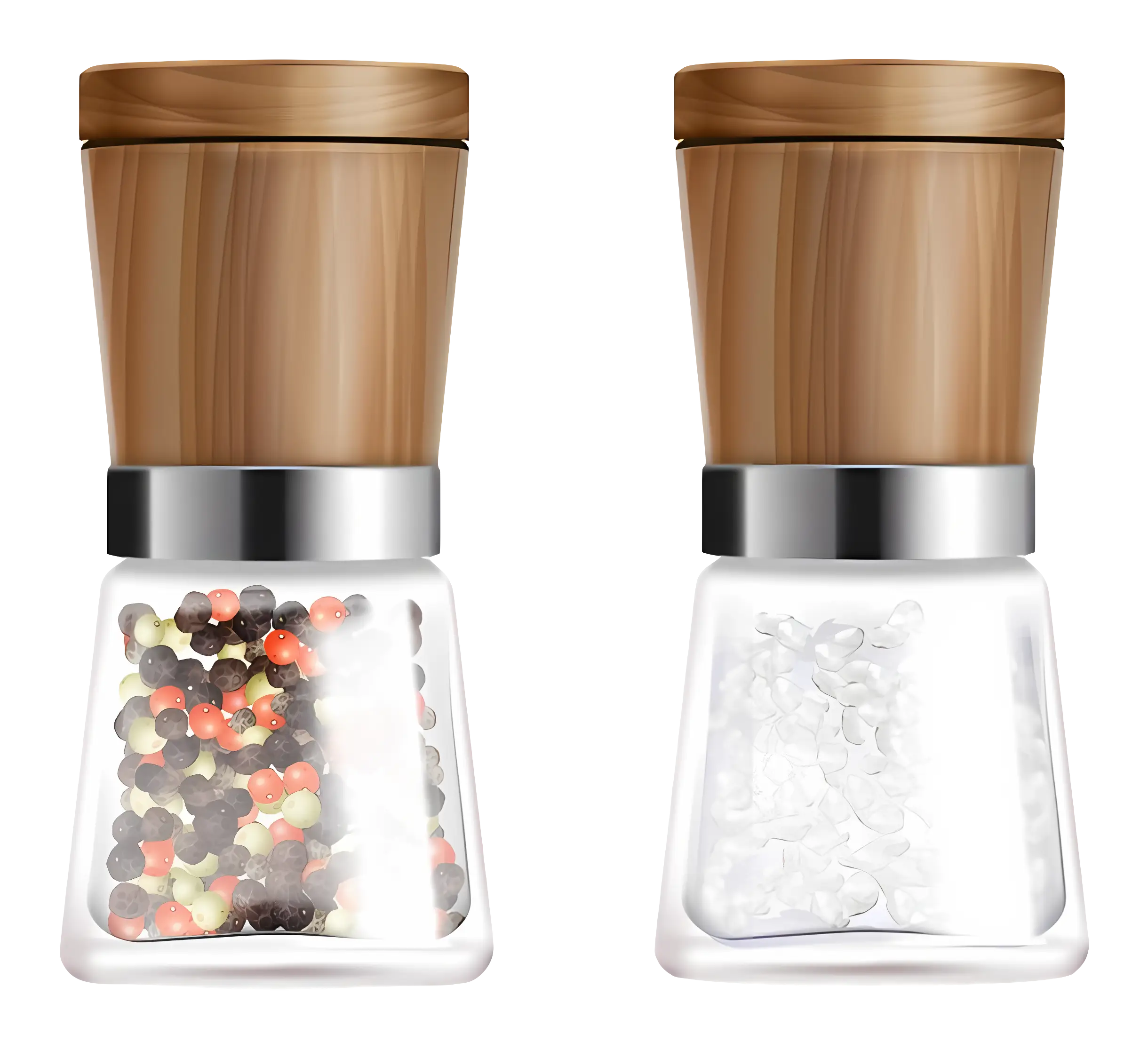 Elegant Salt and Pepper Mills for Cooking