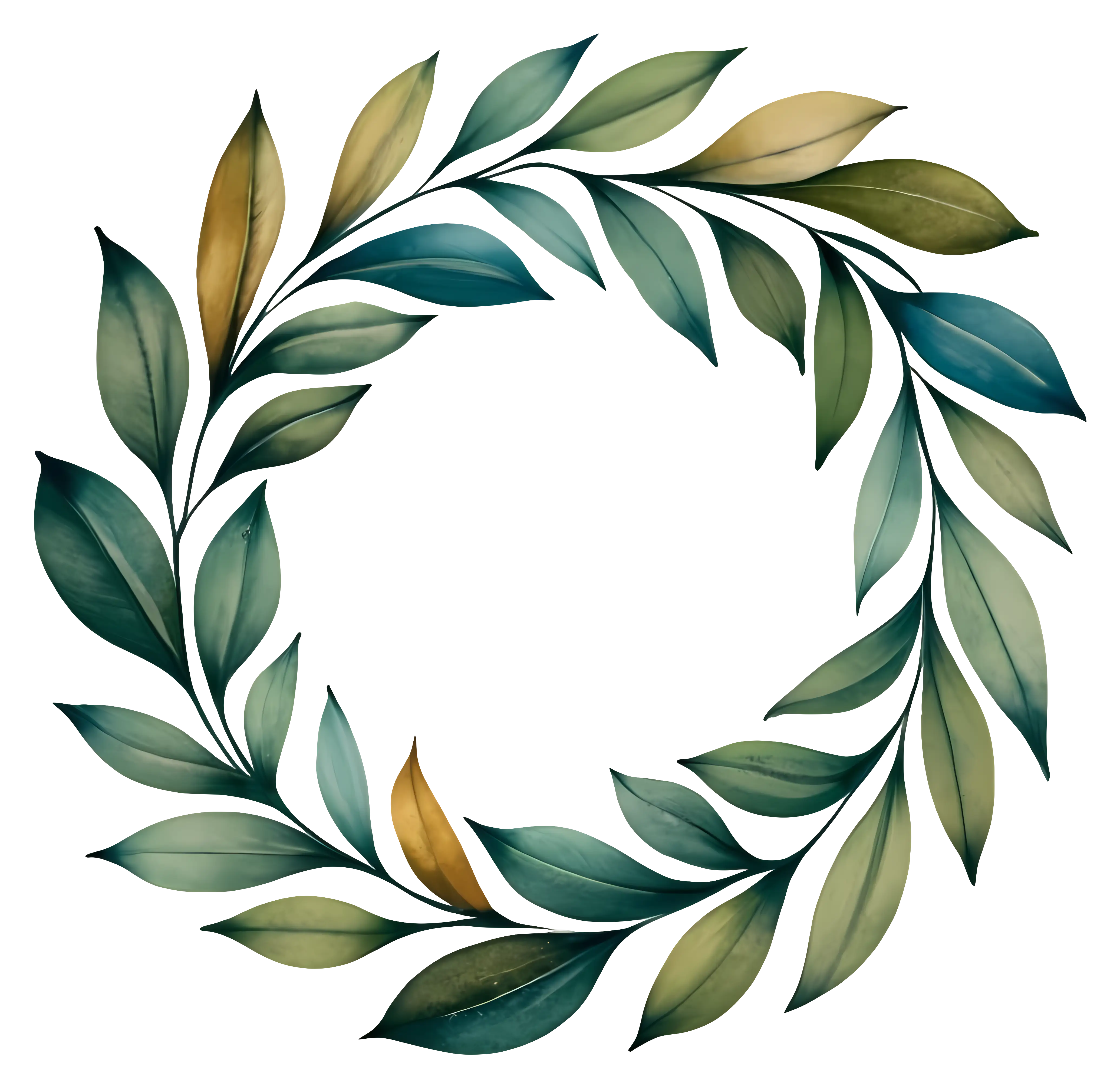 Elegant Green Leaf Wreath Decoration