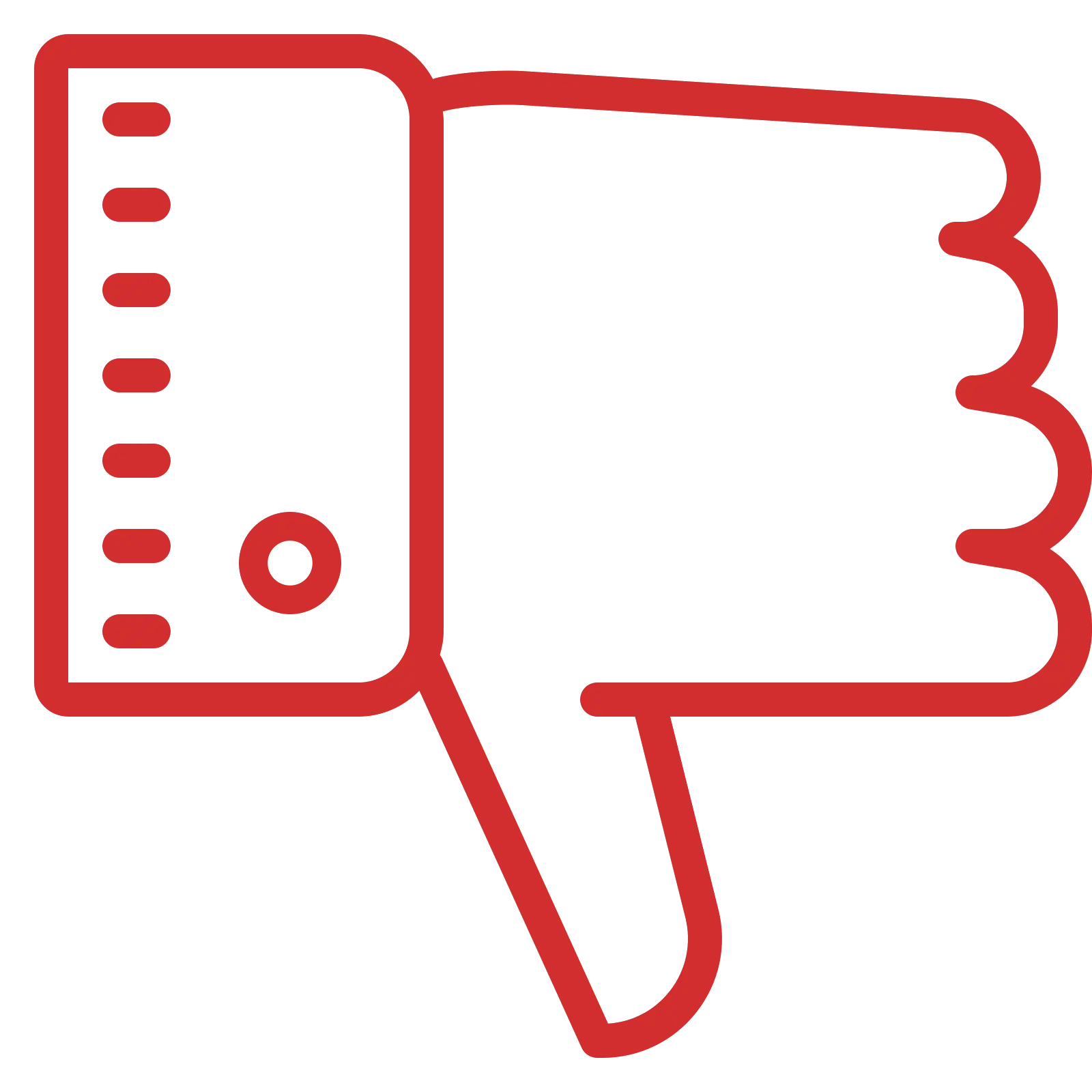 Red Thumbs Down Symbol