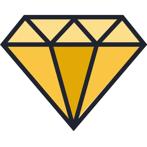 Shiny Yellow Diamond Illustration