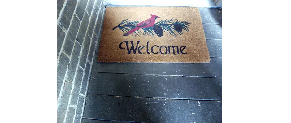 Welcome Mat at Doorstep