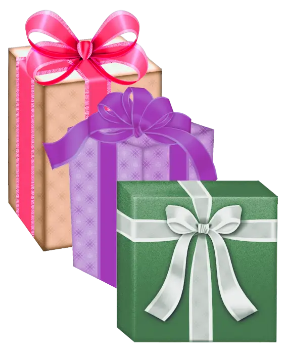 Colorful Gift Boxes with Ribbons