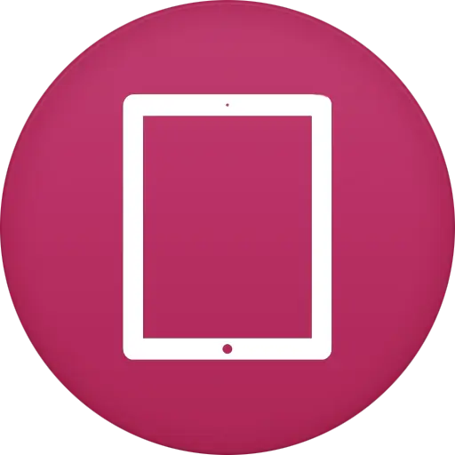 White Tablet Device Icon Design
