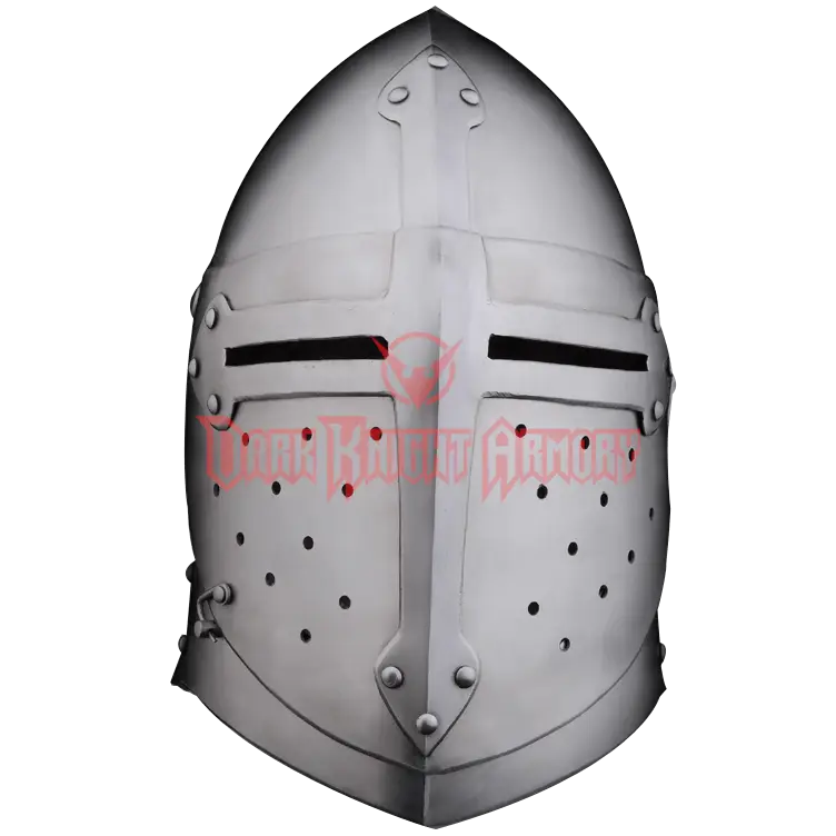 Knight Helmet with Metallic Finish Illustration