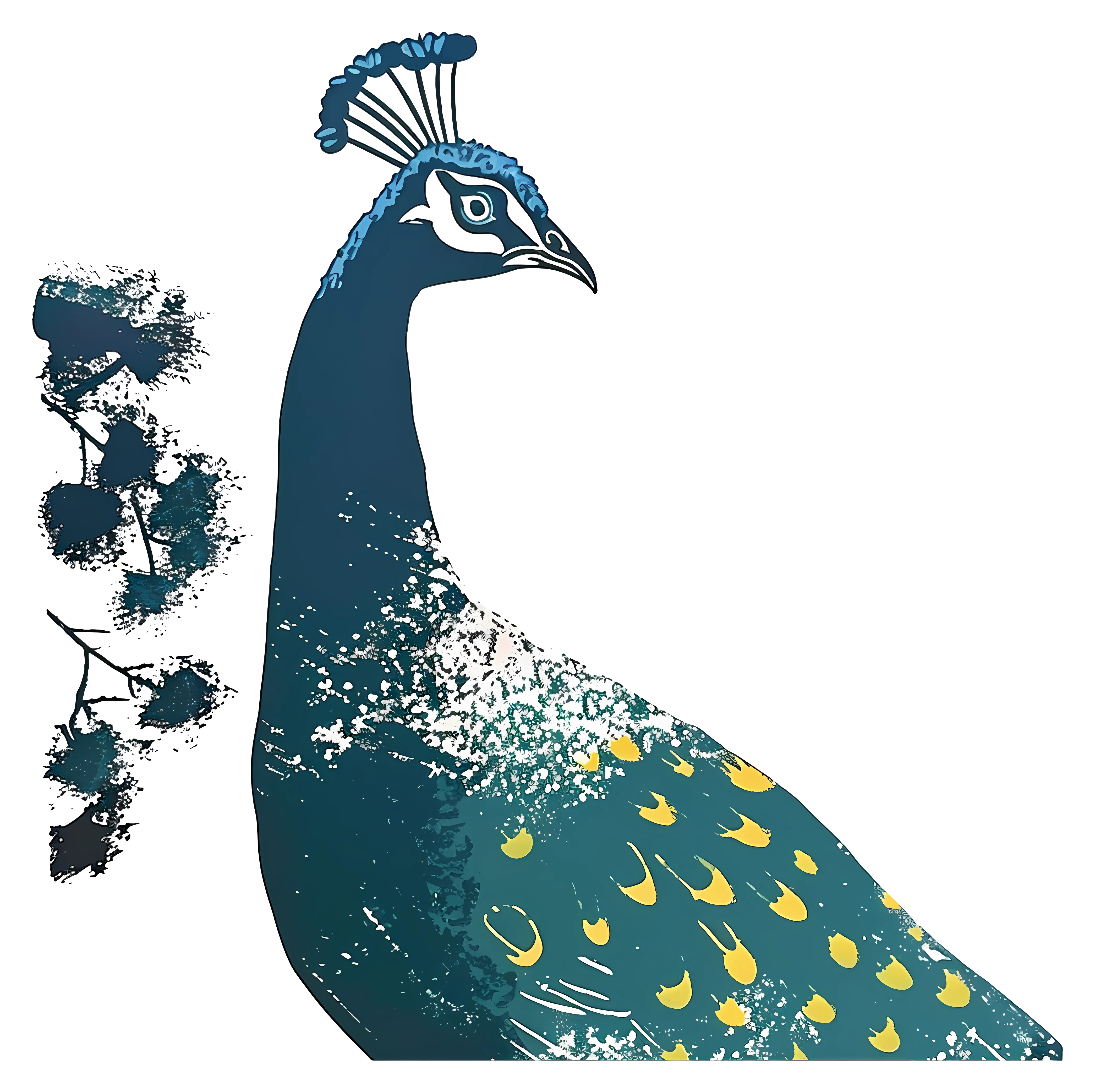 Stylized Peacock Illustration