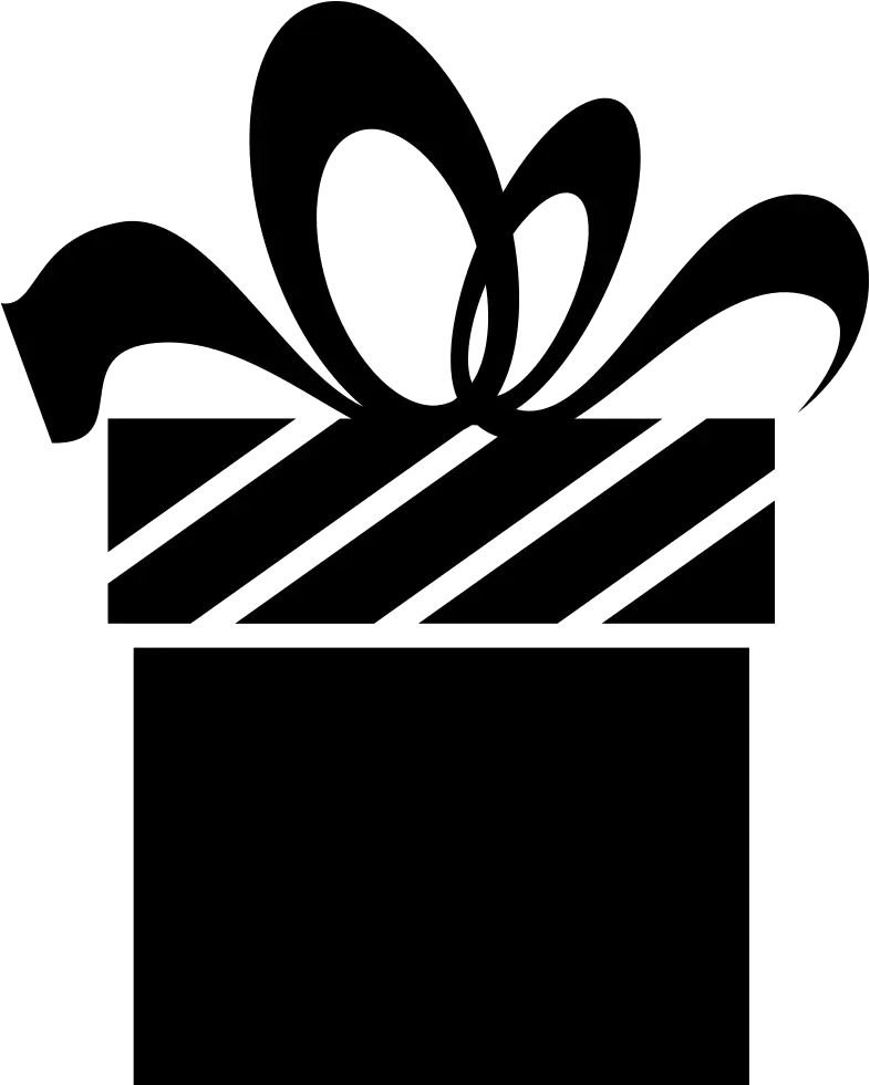 Black Silhouette Gift Box with Bow