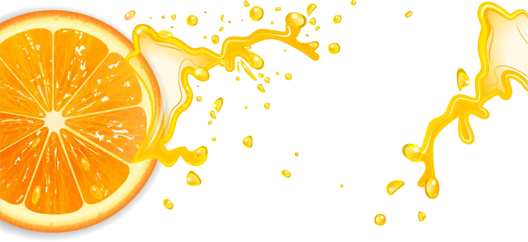 Refreshing Orange Slice Splash Design