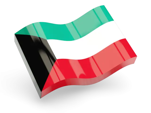 Waving Kuwait Flag Illustration