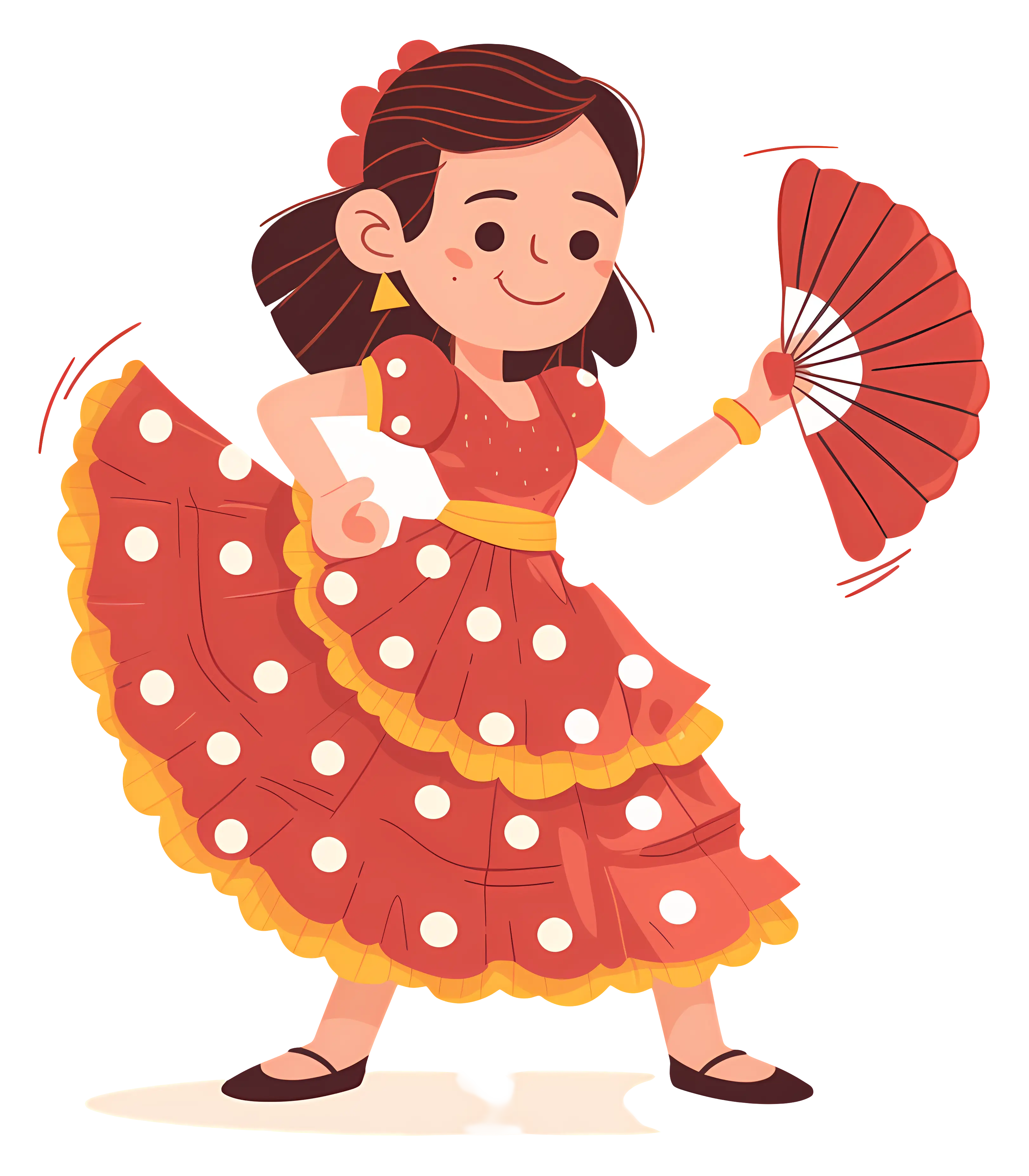 Girl Dancing with a Fan