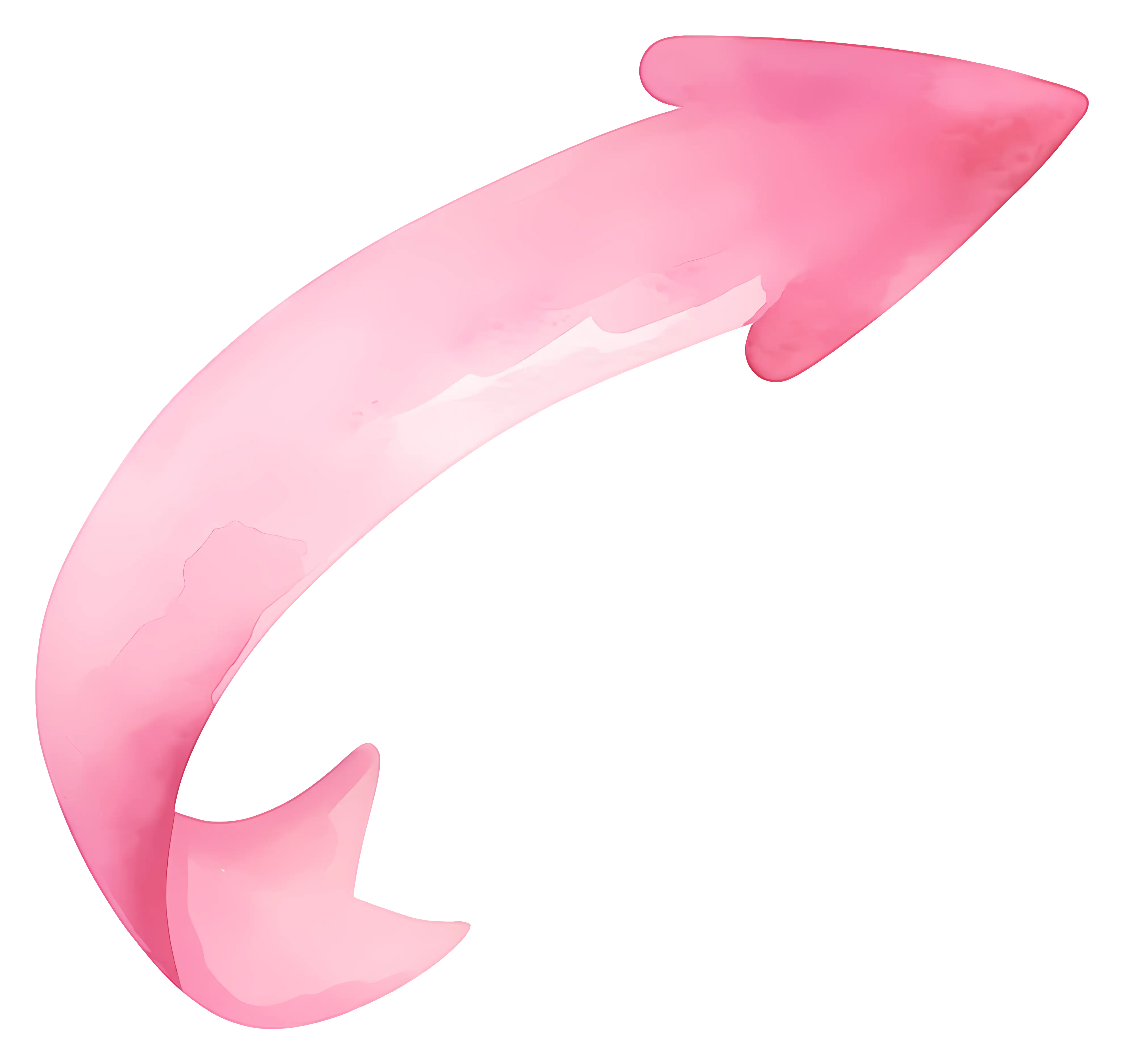 Pink Curved Arrow Illustration