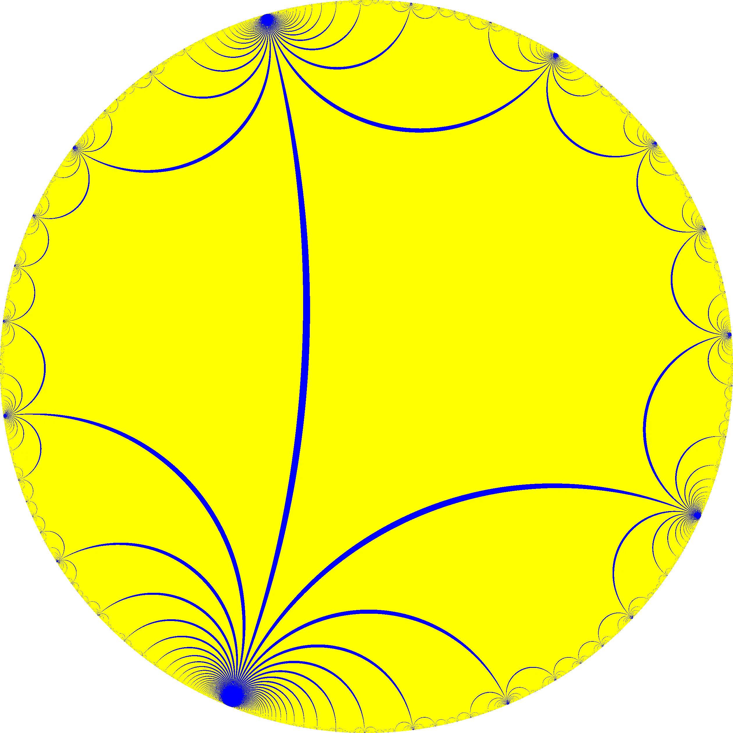 Yellow Fractal Abstract Design with Curves