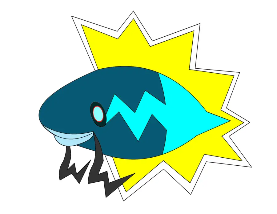 Electric Fish with Lightning Bolt