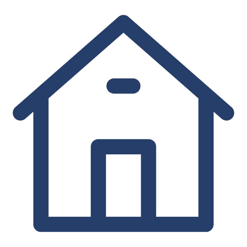 Minimalist Blue House Icon