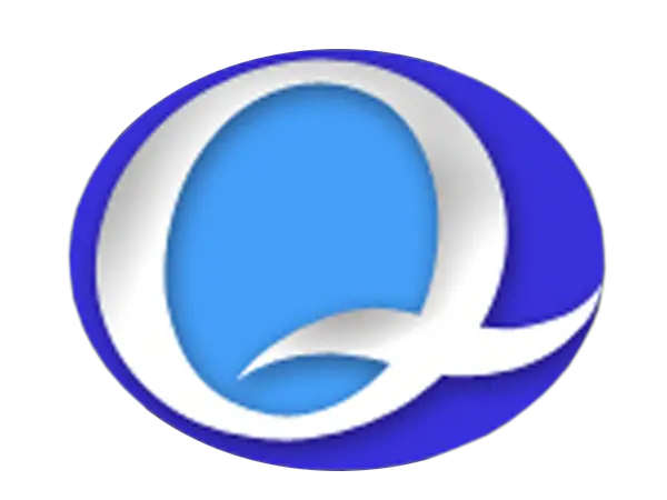Blue and White Q Logo