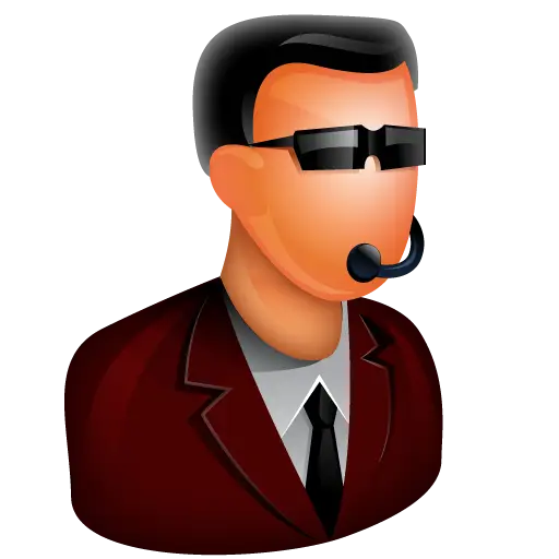 Man Icon With Headset for Support Concept