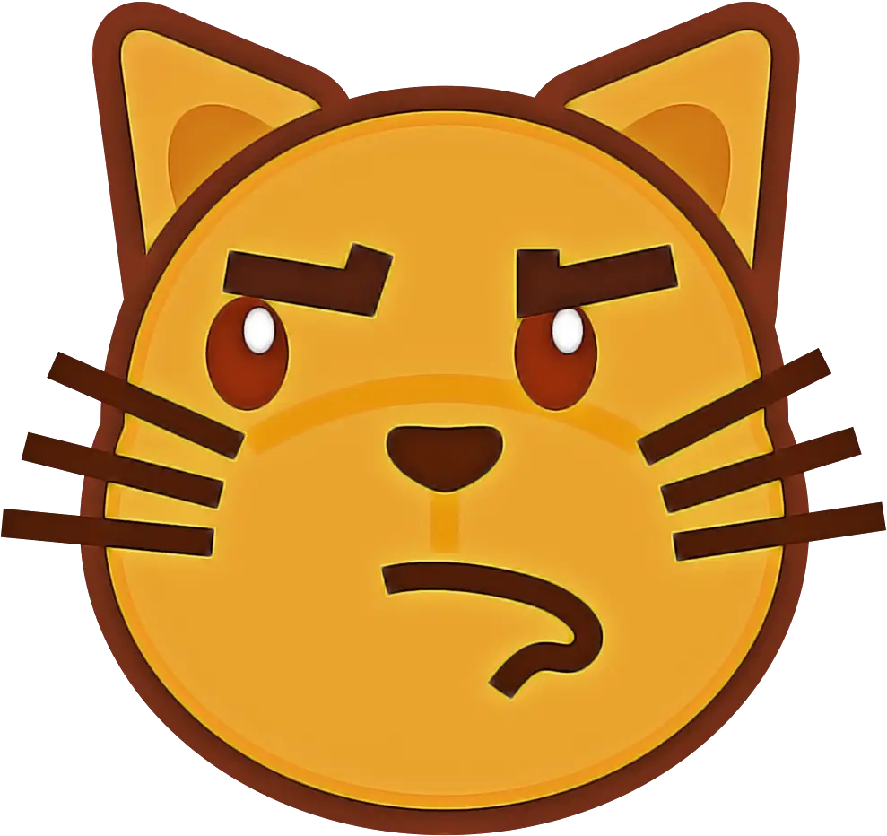 Angry Cat Face Emoji Expression