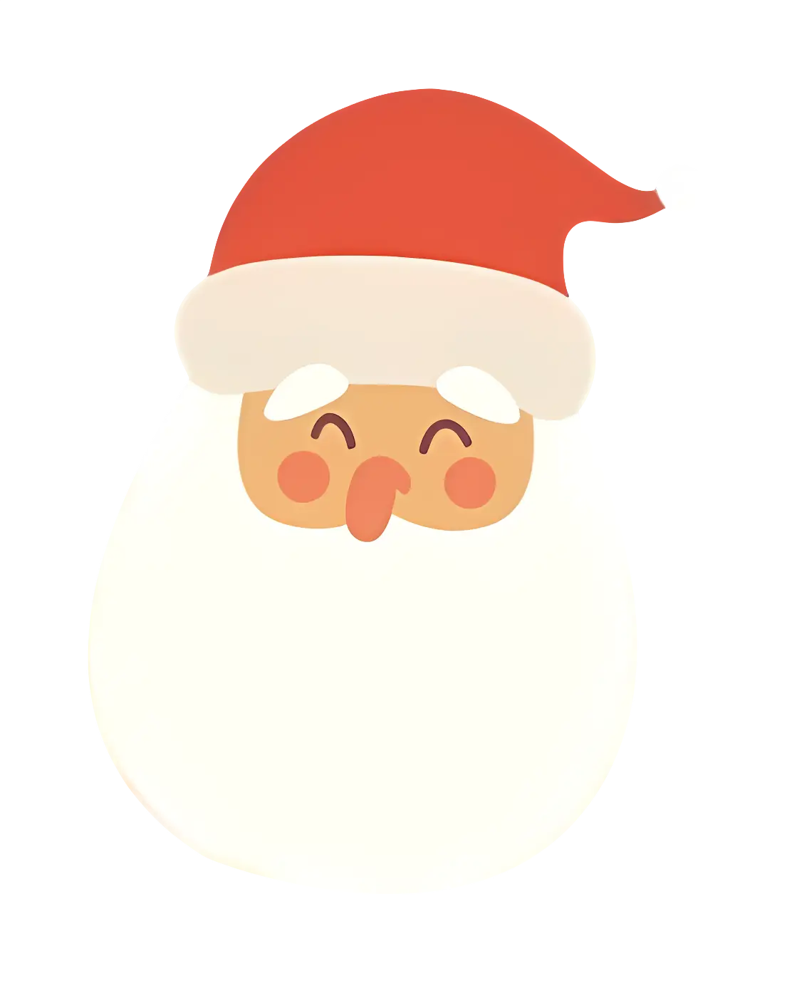 Santa Claus Face for Christmas Theme
