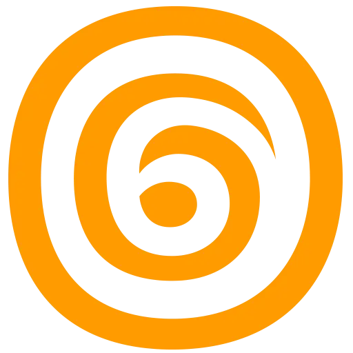 Abstract Orange Spiral Symbol