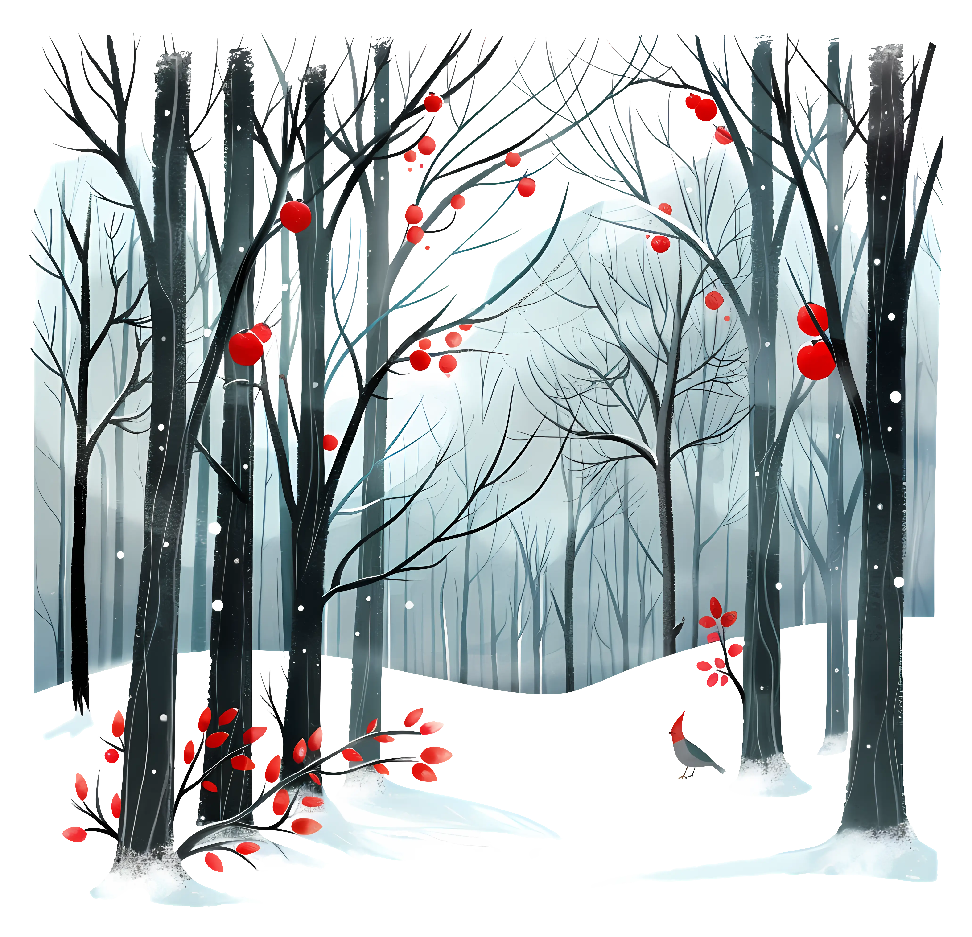 Snowy Forest Landscape