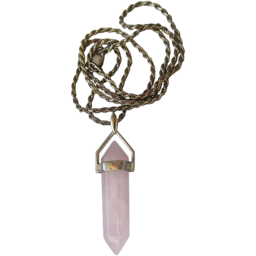 Pink Crystal Pendant Necklace