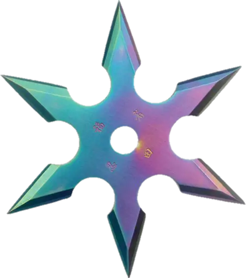 Colorful Shuriken Throwing Star