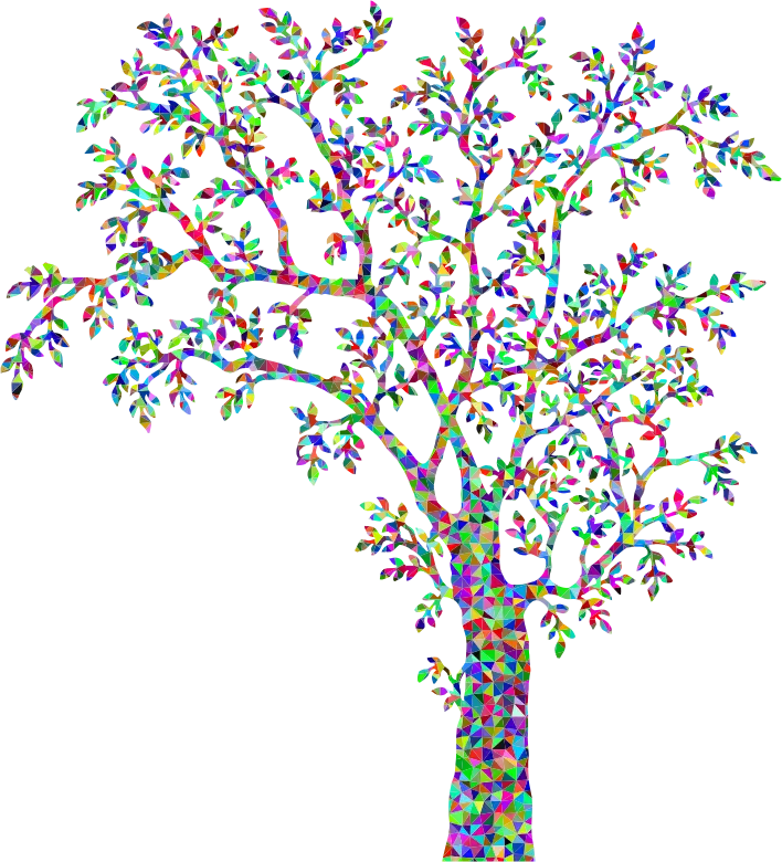 Abstract Colorful Tree Design