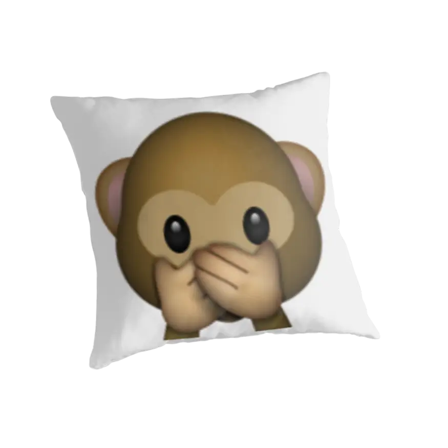 Cute Monkey Emoji Pillow