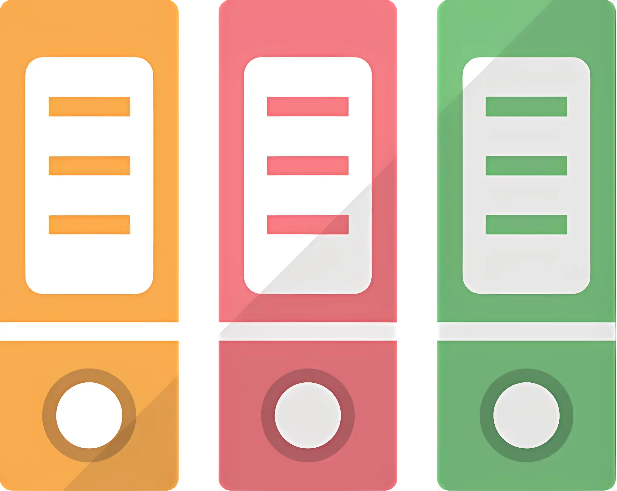 Illustration of Colorful File Folders for Office Use